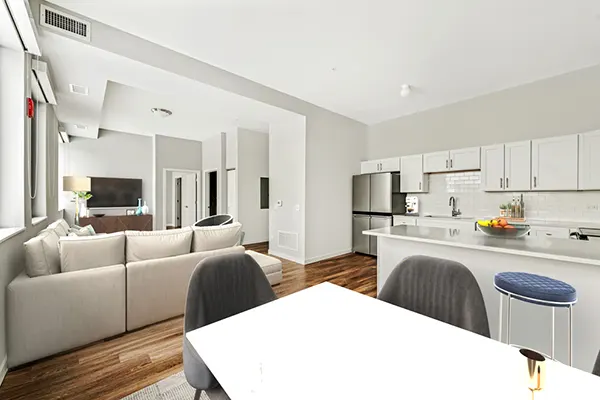 Sun-washed interiors with clean lines and modern finishes